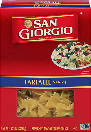 box of farfalle